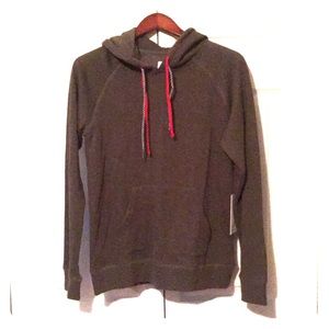 olive green hooded sweatshirt
